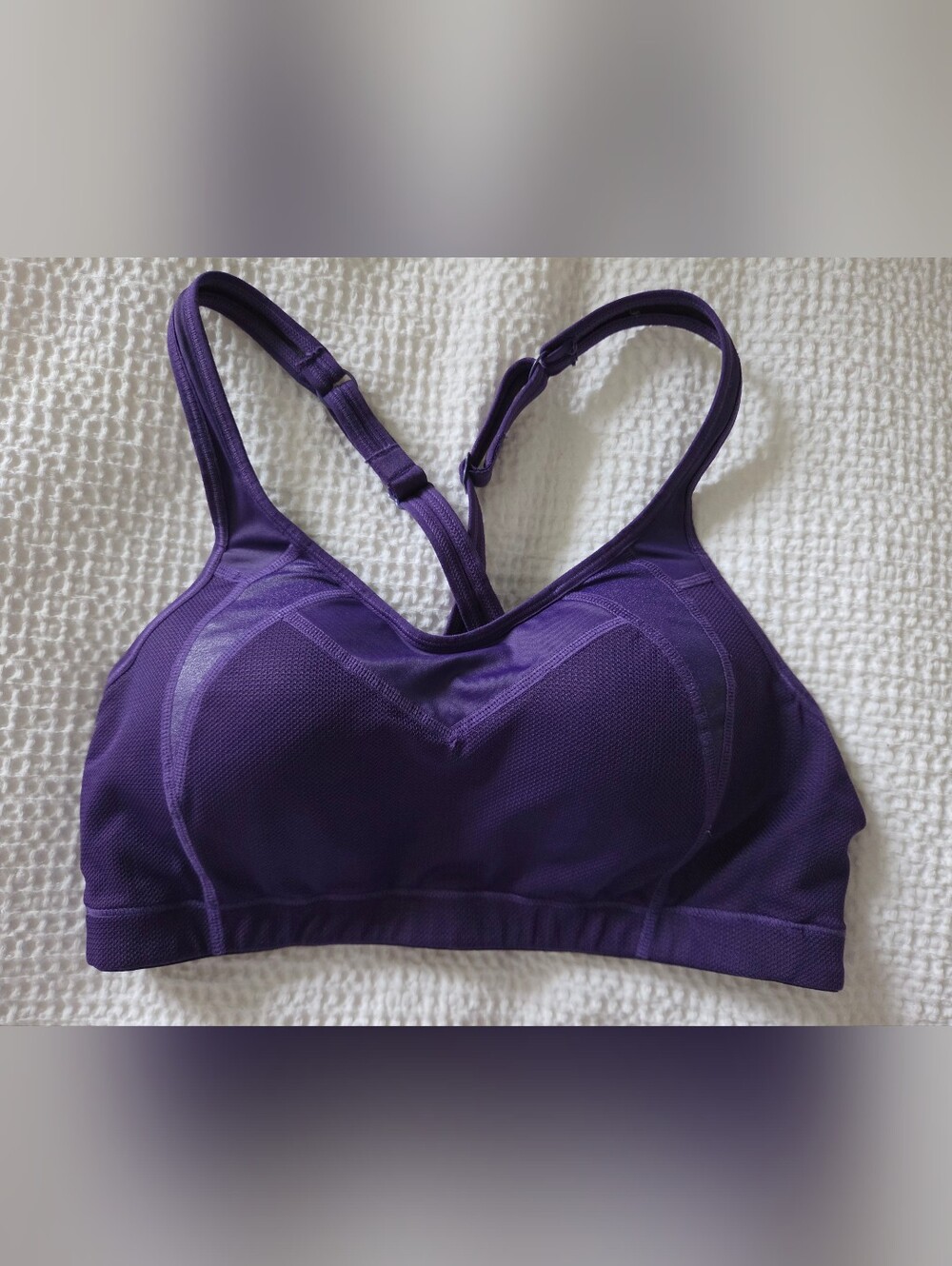 Moving Comfort Purple and Black Racerback Sports Bra